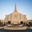 Exterior view of a temple belonging to The Church of Jesus Christ of Latter-Day Saints, featuring a tall steeple and surrounding landscaping. Exterior view of a temple belonging to The Church of Jesus Christ of Latter-Day Saints, featuring a tall steeple and surrounding landscaping.