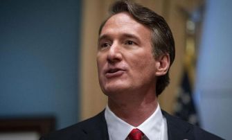 Virginia Governor Glenn Youngkin speaking at a press conference.