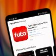 Screenshot of the Fubo app in an app store preview, highlighting its features for streaming live sports and TV. Screenshot of the Fubo app in an app store preview, highlighting its features for streaming live sports and TV.