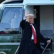 Former President Trump waves as he departs in a helicopter, marking the transition of power. Former President Trump waves as he departs in a helicopter, marking the transition of power.