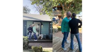 Chad Read and Kyle Carruth during a heated exchange outside a residence in Lubbock, Texas.