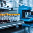 Laboratory equipment and vials for genetic testing analysis. Laboratory equipment and vials for genetic testing analysis.