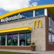 Exterior view of a McDonald's restaurant. Exterior view of a McDonald's restaurant.