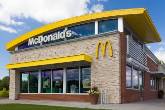 Exterior view of a McDonald's restaurant.