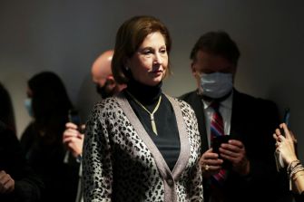 Image of Sidney Powell, former attorney for the Trump campaign, during a public appearance.