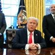 President Trump announces the new Gold Card during a press conference in the Oval Office, flanked by two officials. President Trump announces the new Gold Card during a press conference in the Oval Office, flanked by two officials.