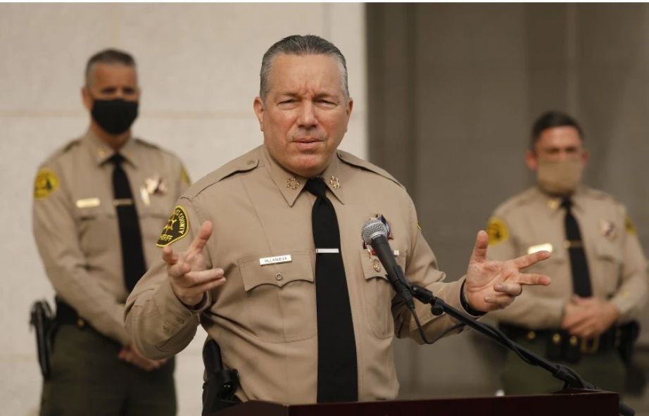 Los Angeles County Sheriff Alex Villanueva is seen in a December 2020 photo. (Al Seib / Los Angeles Times)
