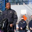 A police official speaking at a press conference regarding the Nashville bombing investigation, with other officers in attendance. A police official speaking at a press conference regarding the Nashville bombing investigation, with other officers in attendance.