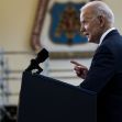President Biden speaking at a podium, outlining his infrastructure plan. President Biden speaking at a podium, outlining his infrastructure plan.