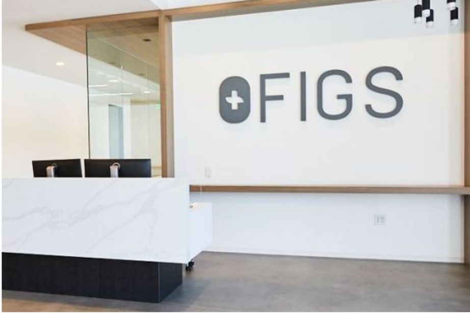 The Los Angeles office of Figs, a medical-apparel startup business. (Figs Inc via WSJ)