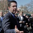 Rep. Devin Nunes speaking to a crowd of reporters outside. Rep. Devin Nunes speaking to a crowd of reporters outside.