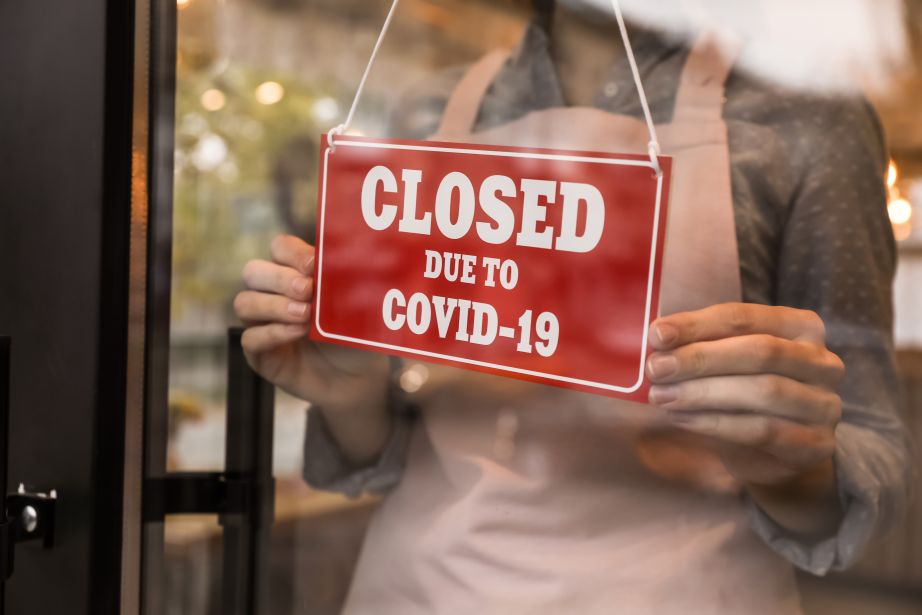 Closed store due to covid
