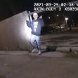 This image from Chicago Police Department body cam video shows the moment before Chicago Police officer Eric Stillman fatally shot Adam Toledo, 13, on March 29, 2021, in Chicago. (Chicago Police Department via AP)