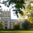 Vassar College campus with a prominent building and surrounding trees. Vassar College campus with a prominent building and surrounding trees.