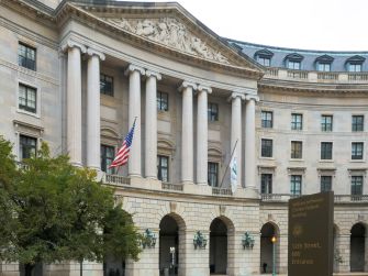 Building entrance of the U.S. Environmental Protection Agency (EPA) in Washington, D.C.
