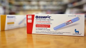 Box of Ozempic (semaglutide) injection with clear label and dosing information.