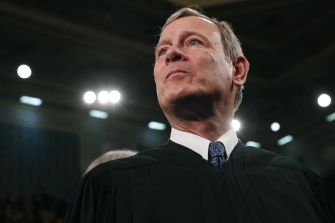 Chief Justice John Roberts during a previous impeachment trial.