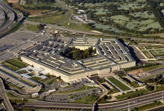 Aerial view of the Pentagon, the headquarters of the United States Department of Defense.