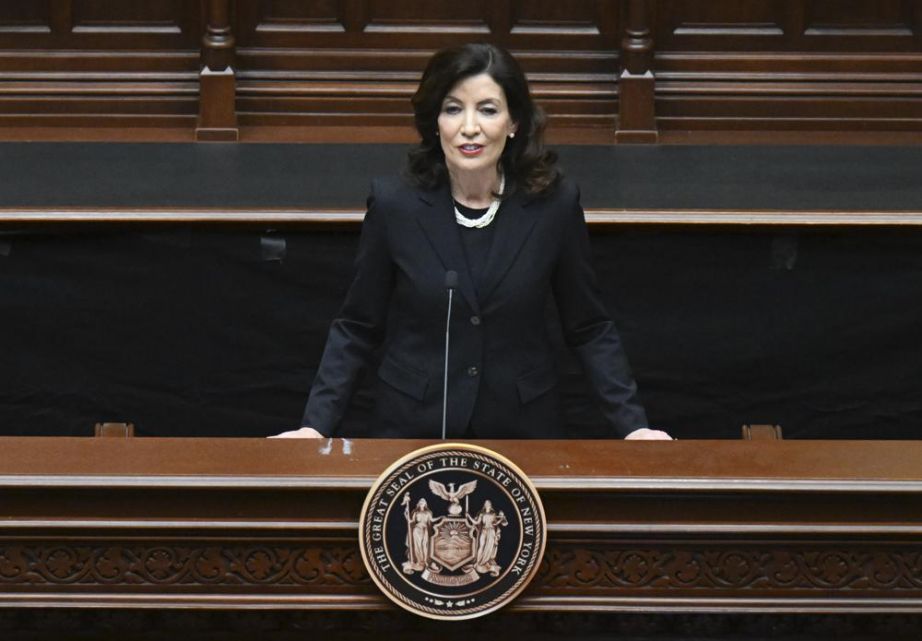 New York Gov. Kathy Hochul delivers her State of the State address in the Assembly Chamber at the state Capitol, Jan. 10, 2023, in Albany, N.Y. On Monday, Jan. 30, 2023, Hochul vetoed a bill that would have allowed wrongful death lawsuits to include claims for emotional damage, a change that could have led to much bigger payouts for fatal accidents and deadly medical errors. (AP Photo/Hans Pennink, File)