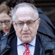 Alan Dershowitz leaves Manhattan Federal Court in New York.