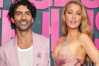 Blake Lively and Justin Baldoni attending a promotional event for the film "It Ends with Us."