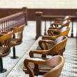 Empty jury chairs in a courtroom. Empty jury chairs in a courtroom.