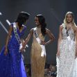 Contestants in evening gowns at a beauty pageant event. Contestants in evening gowns at a beauty pageant event.