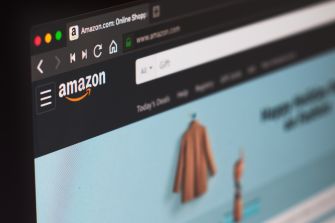 Screenshot of the Amazon homepage displaying various products.