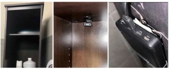 Images of a bathroom cabinet and hidden camera setup allegedly used for secretly recording patients and staff at a chiropractor's office.