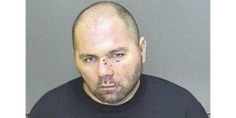 Mugshot of David Fidel Mora-Rojas, the man involved in a tragic incident where he fatally shot his three daughters and a church executive during a court-approved visitation.