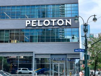 Exterior of a Peloton store in New York City.