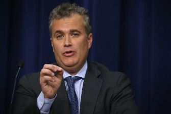 Jeffrey Zients speaks during a press event in his role as COVID-19 Response Coordinator.