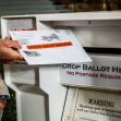 Voting Ballot in Ballot Box