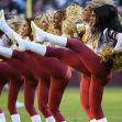 The Washington Football Team cheerleaders perform during the game against the Philadelphia Eagles on December 15, 2019, at FedEx Field in Landover, MD
