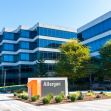 Allergan corporate building exterior with signage. Allergan corporate building exterior with signage.