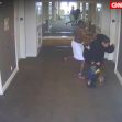 Security footage showing an assault incident in a hotel hallway in Los Angeles, March 2016. Security footage showing an assault incident in a hotel hallway in Los Angeles, March 2016.