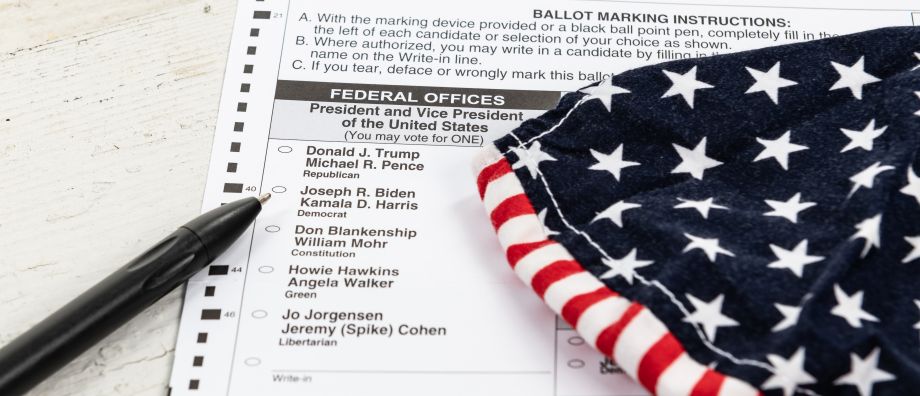 Presidential voting ballot