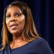 New York Attorney General Letitia James speaking at a press conference. New York Attorney General Letitia James speaking at a press conference.