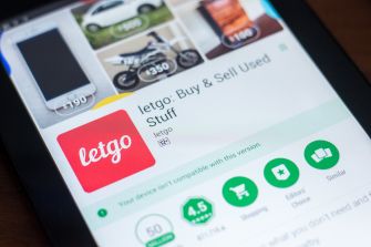 Screenshot of the Letgo app showcasing its interface for buying and selling used items.
