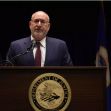 U.S. Attorney Andrew Luger speaking at a press conference about charges related to a massive pandemic relief fraud case. U.S. Attorney Andrew Luger speaking at a press conference about charges related to a massive pandemic relief fraud case.
