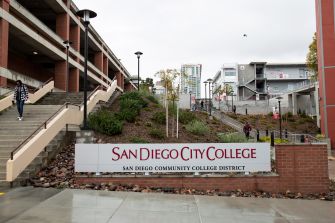 San Diego City College entrance, part of the San Diego Community College District.