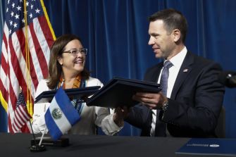 U.S. and El Salvador officials sign the Asylum Cooperative Agreement, implementing the "Safe Third Country" program.
