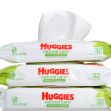 Huggies Natural Care Baby Wipes packaging displaying plant-based imagery and claims about natural ingredients. Huggies Natural Care Baby Wipes packaging displaying plant-based imagery and claims about natural ingredients.