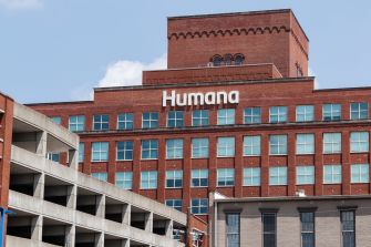 Image of a Humana building, highlighting the company's name on the facade.