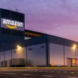Amazon distribution center at sunset. Amazon distribution center at sunset.