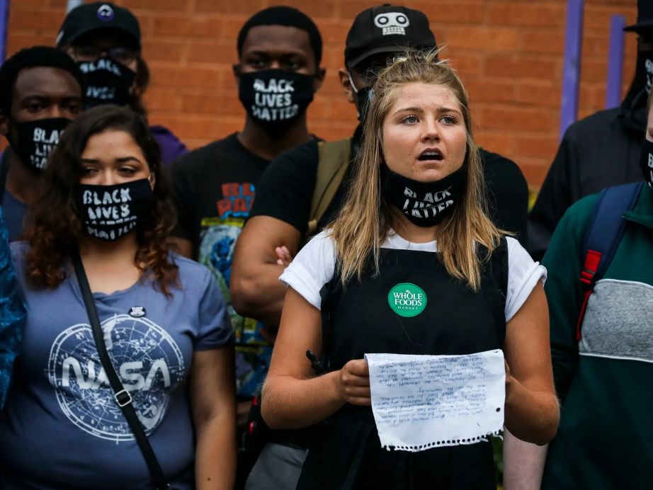 Employees sued Whole Foods for sending workers home for wearing BLM masks.