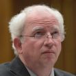 John Eastman during his disbarment hearing proceedings. John Eastman during his disbarment hearing proceedings.