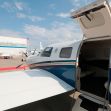 A Piper M600 aircraft with its door open, showcasing the sleek design and interior. A Piper M600 aircraft with its door open, showcasing the sleek design and interior.
