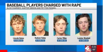 Four of the six South Dakota teens charged with sexual assault, featuring their booking photos.