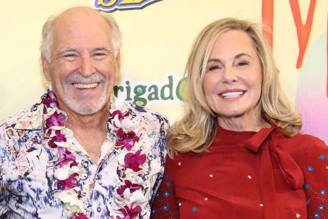 Jimmy Buffett and Jane Buffett in New York City in March 2018.